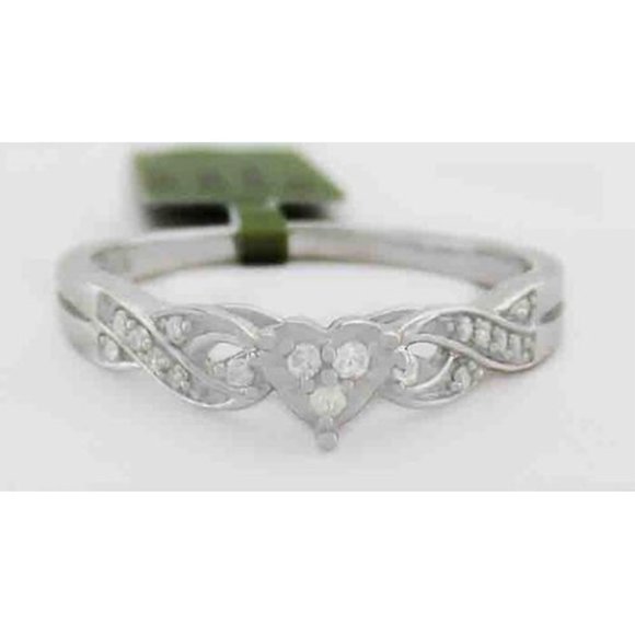 Genuine 0.25 Cts Diamonds Solitaire Ring 10K White Gold